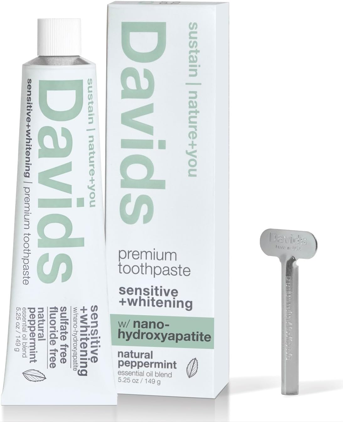 Sensitive + Whitening Nano-Hydroxyapatite Premium Toothpaste • Peppermint