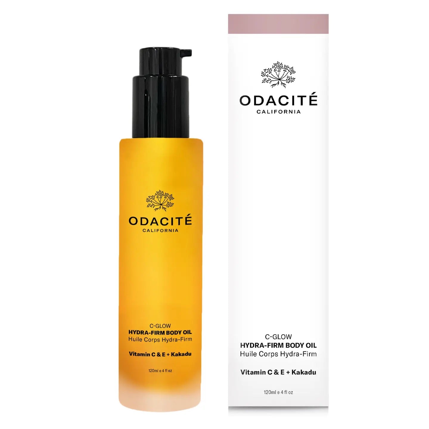 Odacité Skincare | C-Glow Hydra-Firm Body Oil | Vitamin C & E + Kakadu