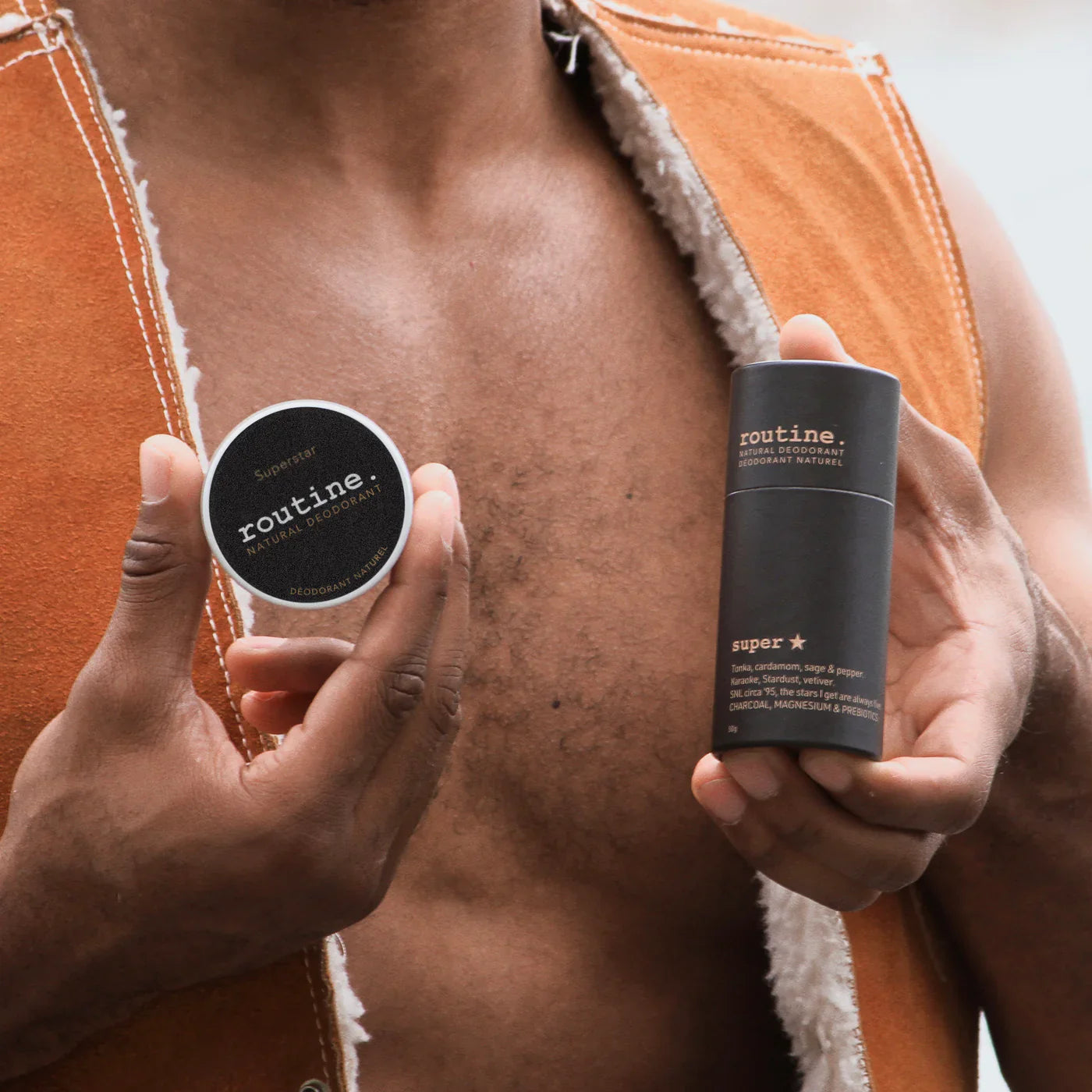 Routine | SUPERSTAR Activated Charcoal, Magnesium & Prebiotic Natural Deodorant Cream