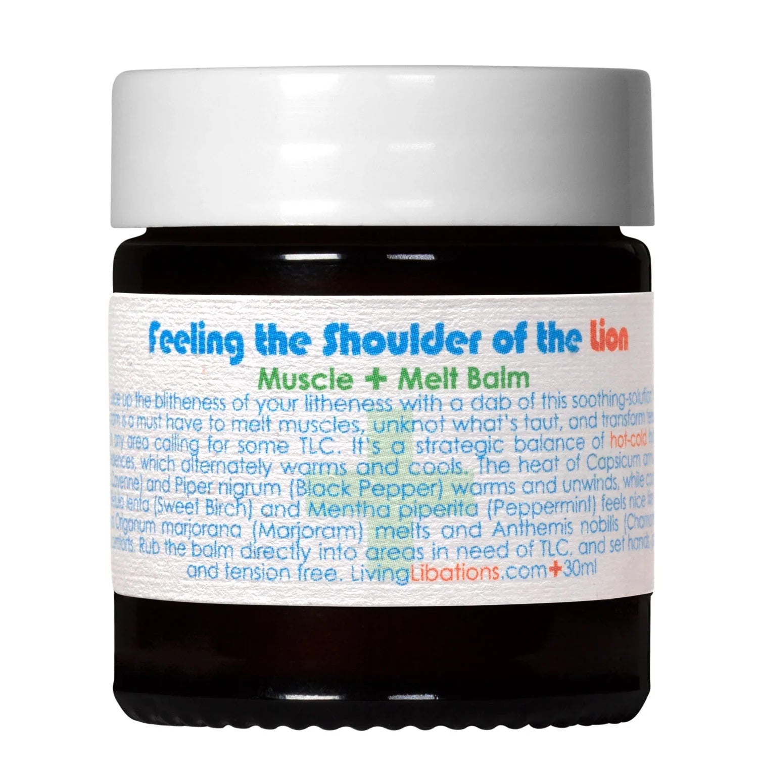 Living Libations Feeling the Shoulder of the Lion Muscle Melt Balm