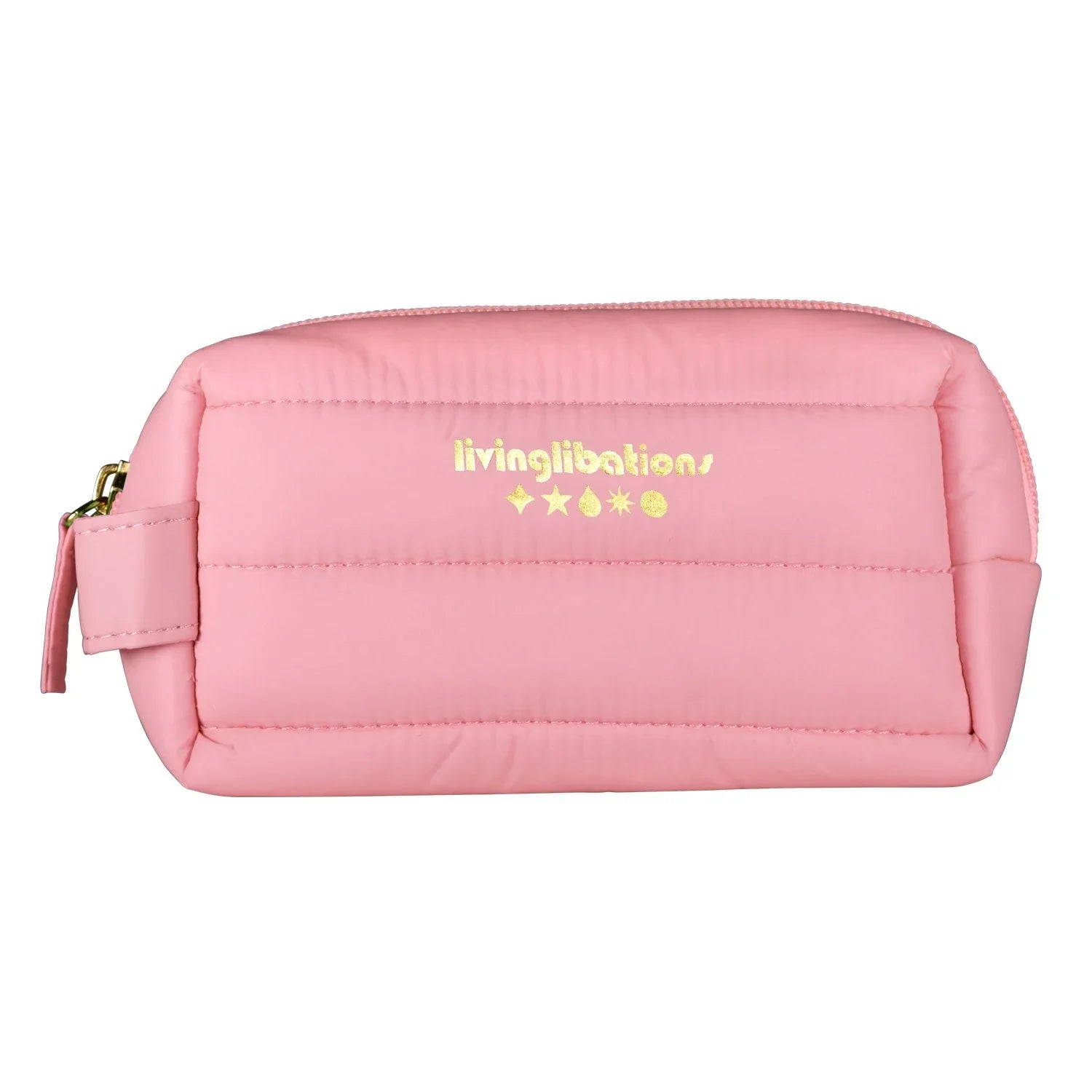 Living Libations | Mini Puffer Dopp Bag Primrose Pink