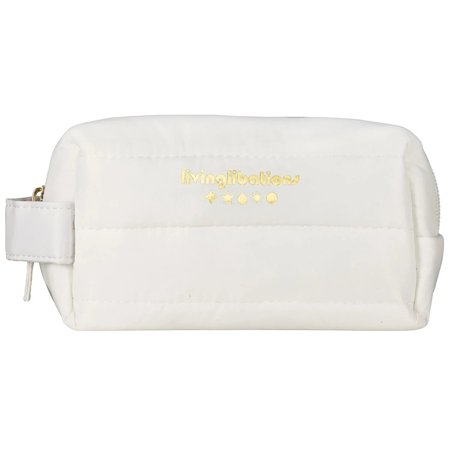 Living Libations | Mini Puffer Dopp Bag Wisteria White