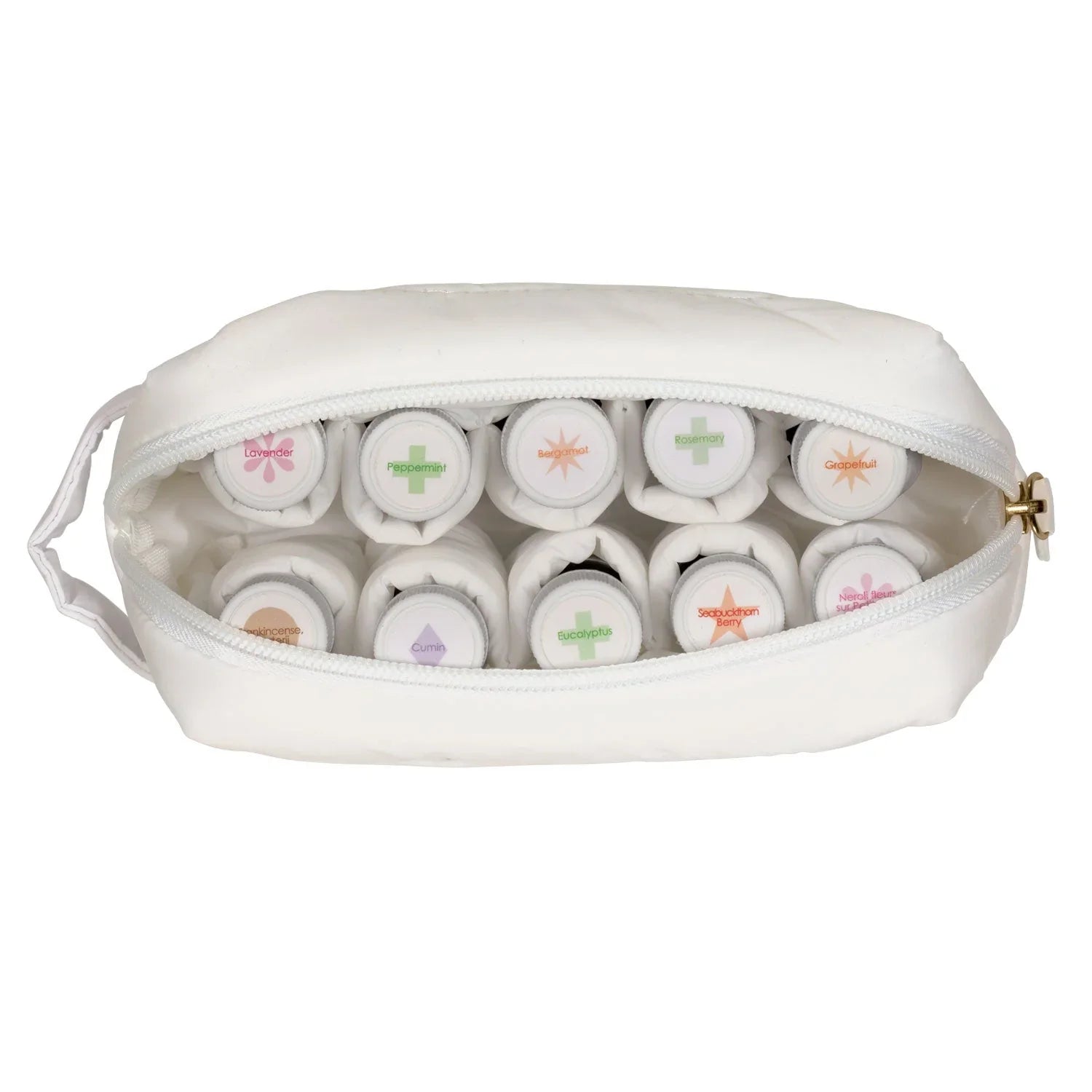 Living Libations | Mini Puffer Dopp Bag Wisteria White