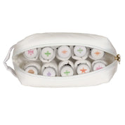 Living Libations | Mini Puffer Dopp Bag Wisteria White