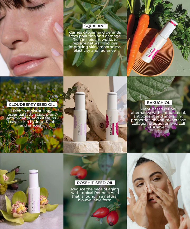 Fitglow Beauty | AGE-DEFYING COLLAGEN + RETINOIC Facial Oil Duo