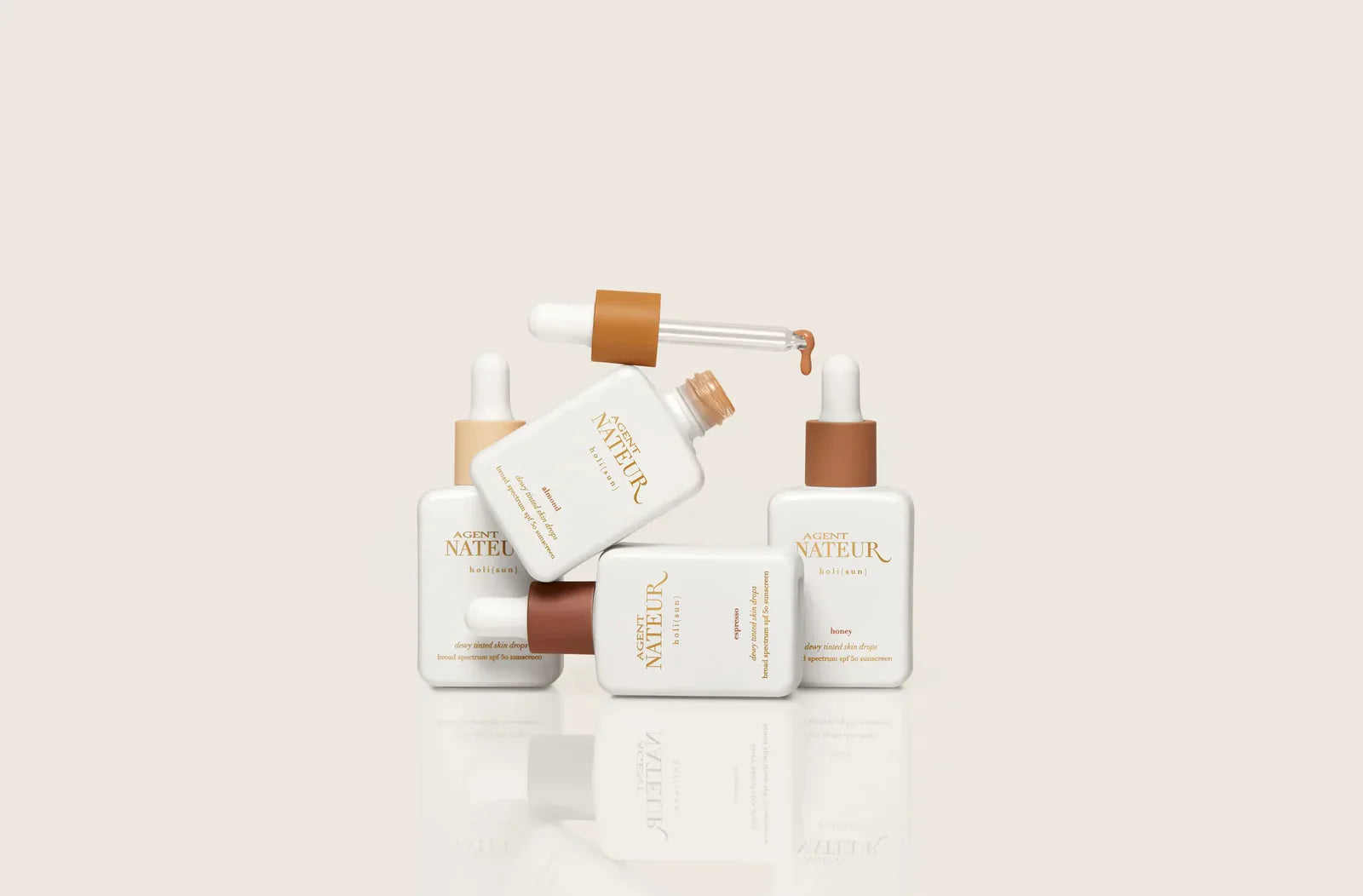 Agent Nateur | h o l i ( Sun ) spf 50 dewy tinted skin drops