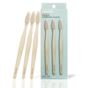 Davids premium bamboo toothbrush | adult soft | 3 pack