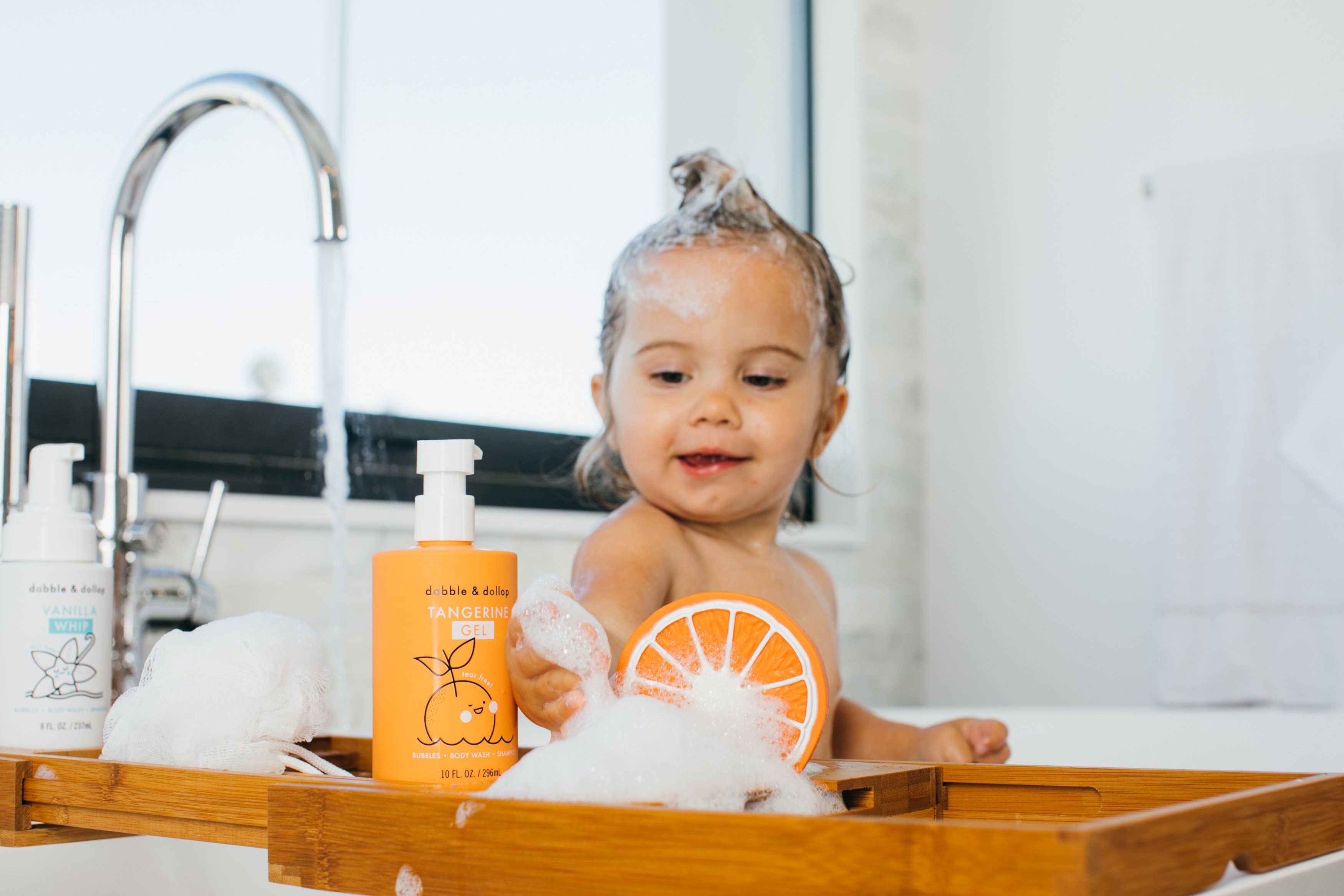 Dabble & Dollop | Tangerine Bubble Bath, Body Wash & Shampoo