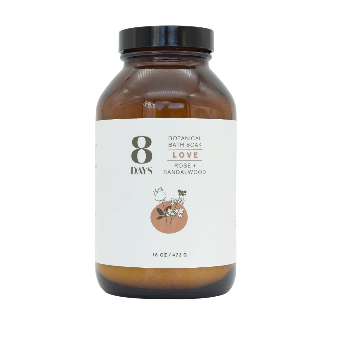 8 Days | LOVE BOTANICAL BATH SOAK Rose + Sandalwood
