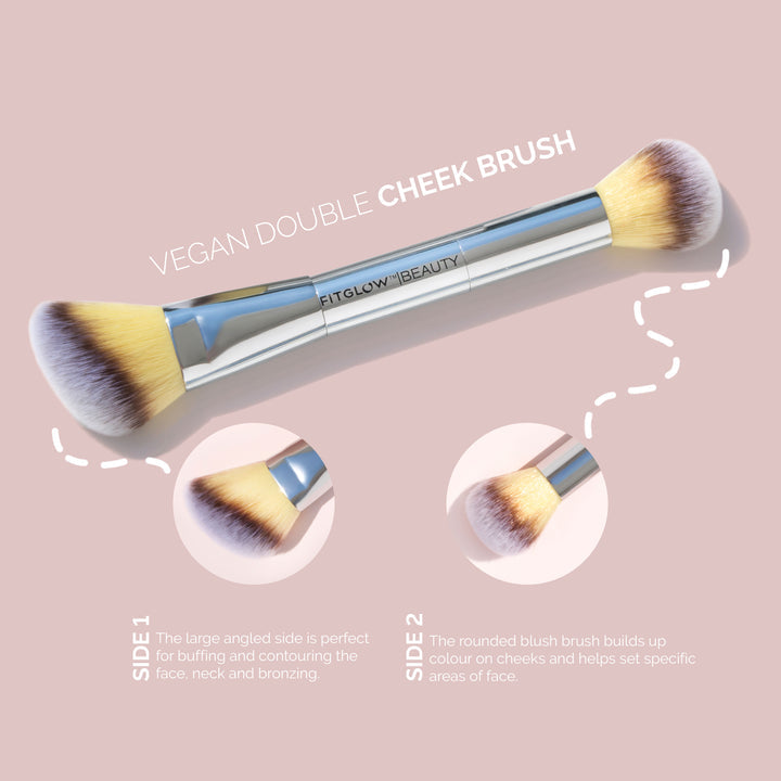 Fitglow Beauty | VEGAN TEDDY DOUBLE CHEEK BRUSH