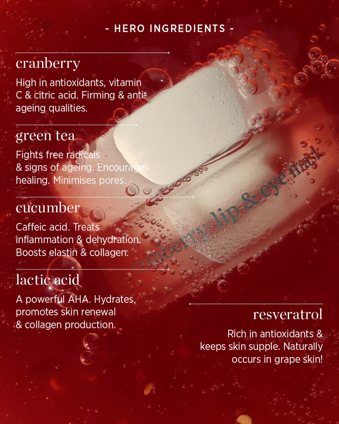 Ere Perez Cranberry Lip & Eye Mask