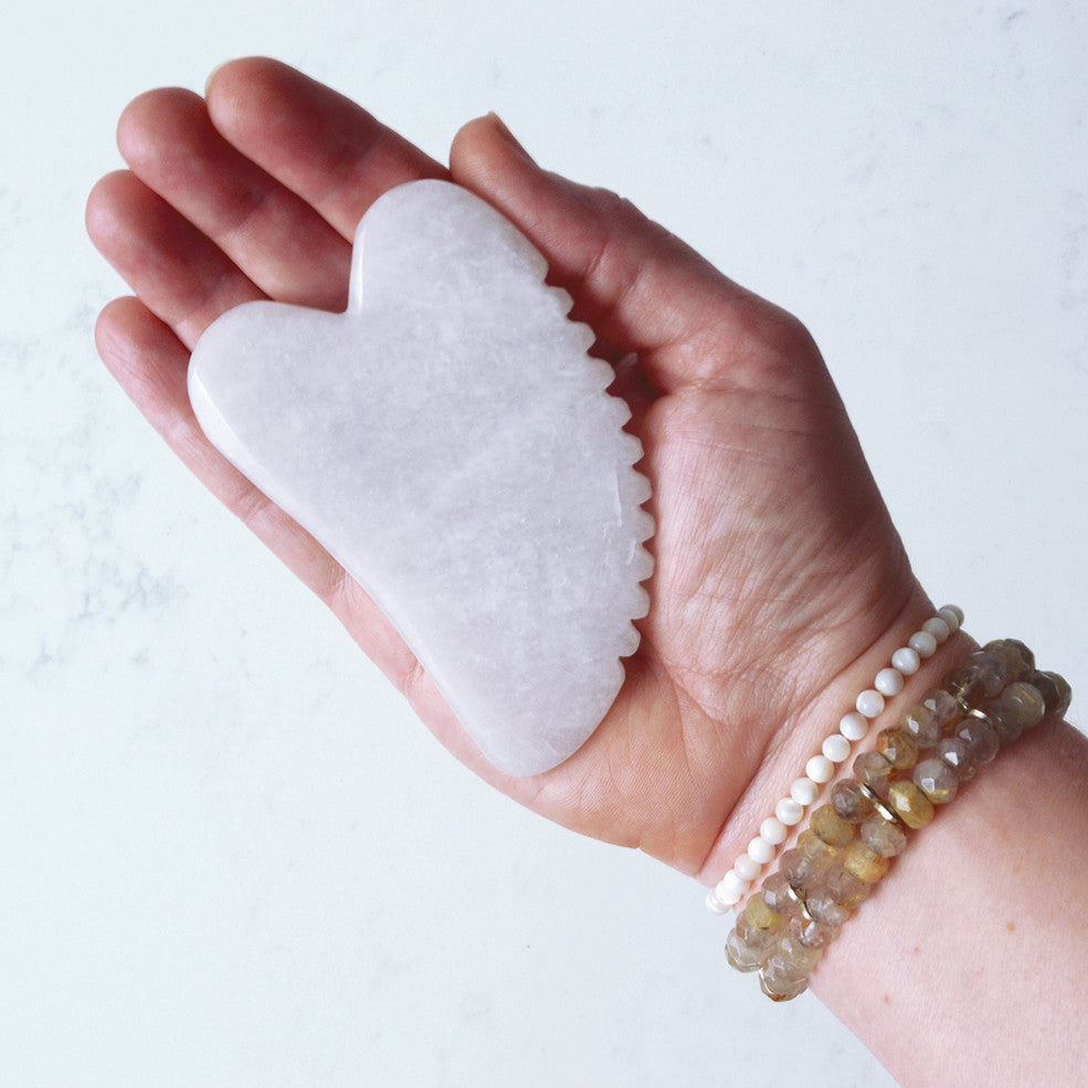 Blissoma Moonstone Notched Gua Sha Tool