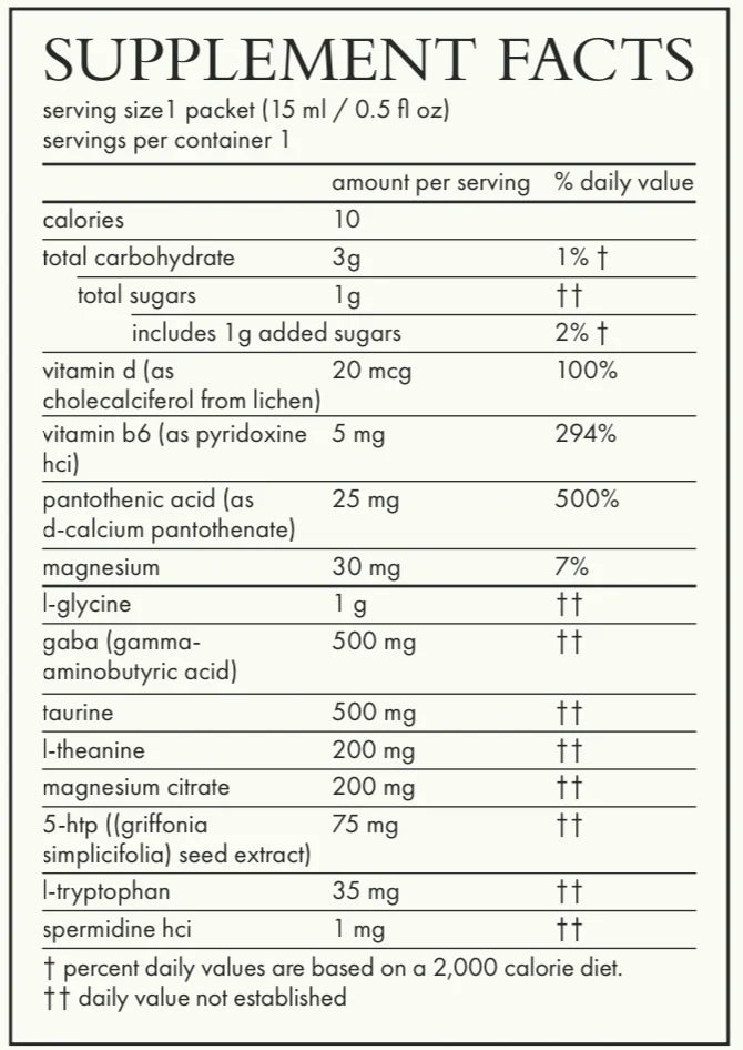 Agent Nateur | calm (beauty) spermidine & taurine daily supplement