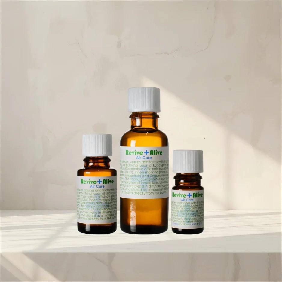 Living Libations Revive Alive Air Care Essential Oil Blend sizes