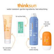 ThinkSport SPF 50 Clear Zinc Sunscreen