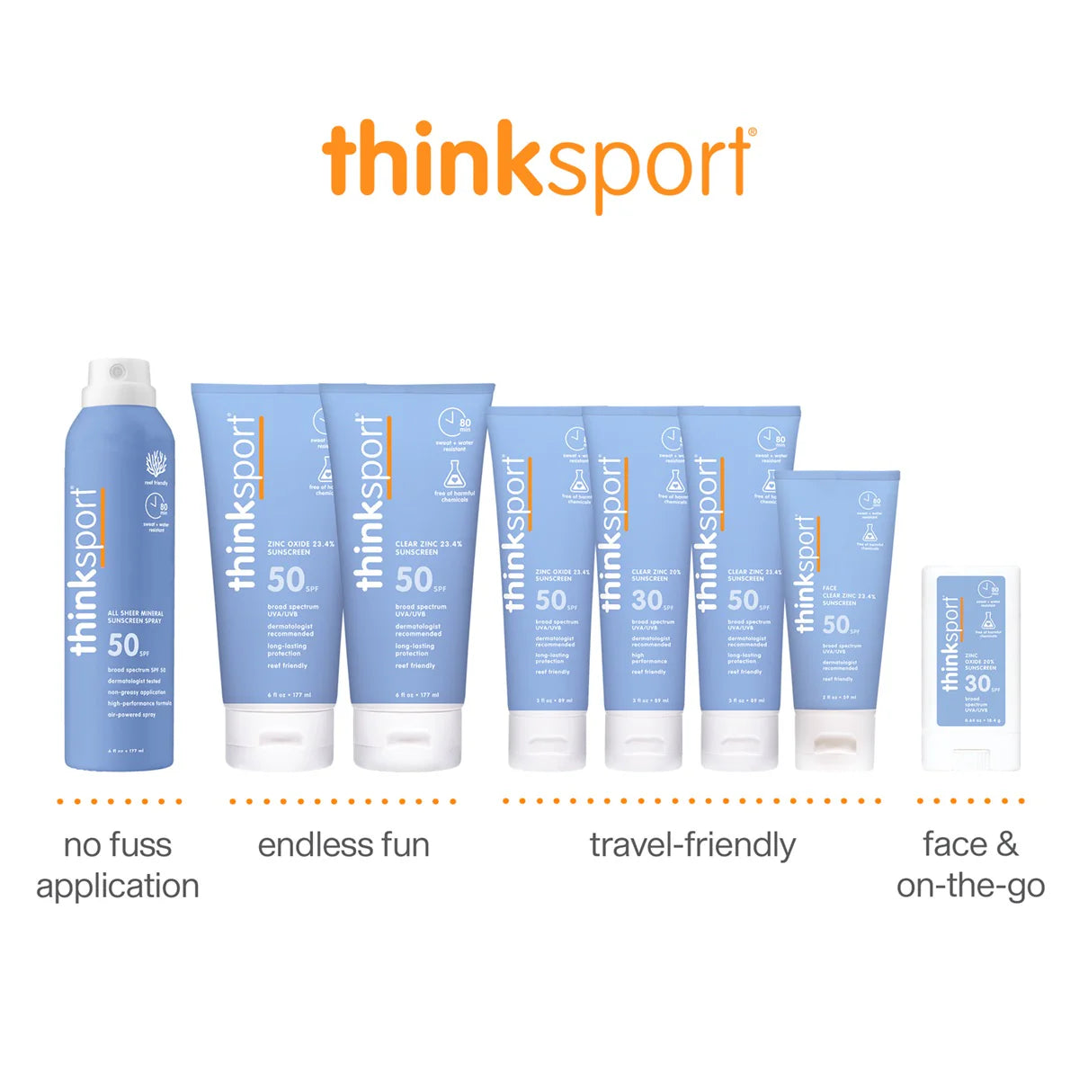 ThinkSport SPF 50 Clear Zinc Sunscreen