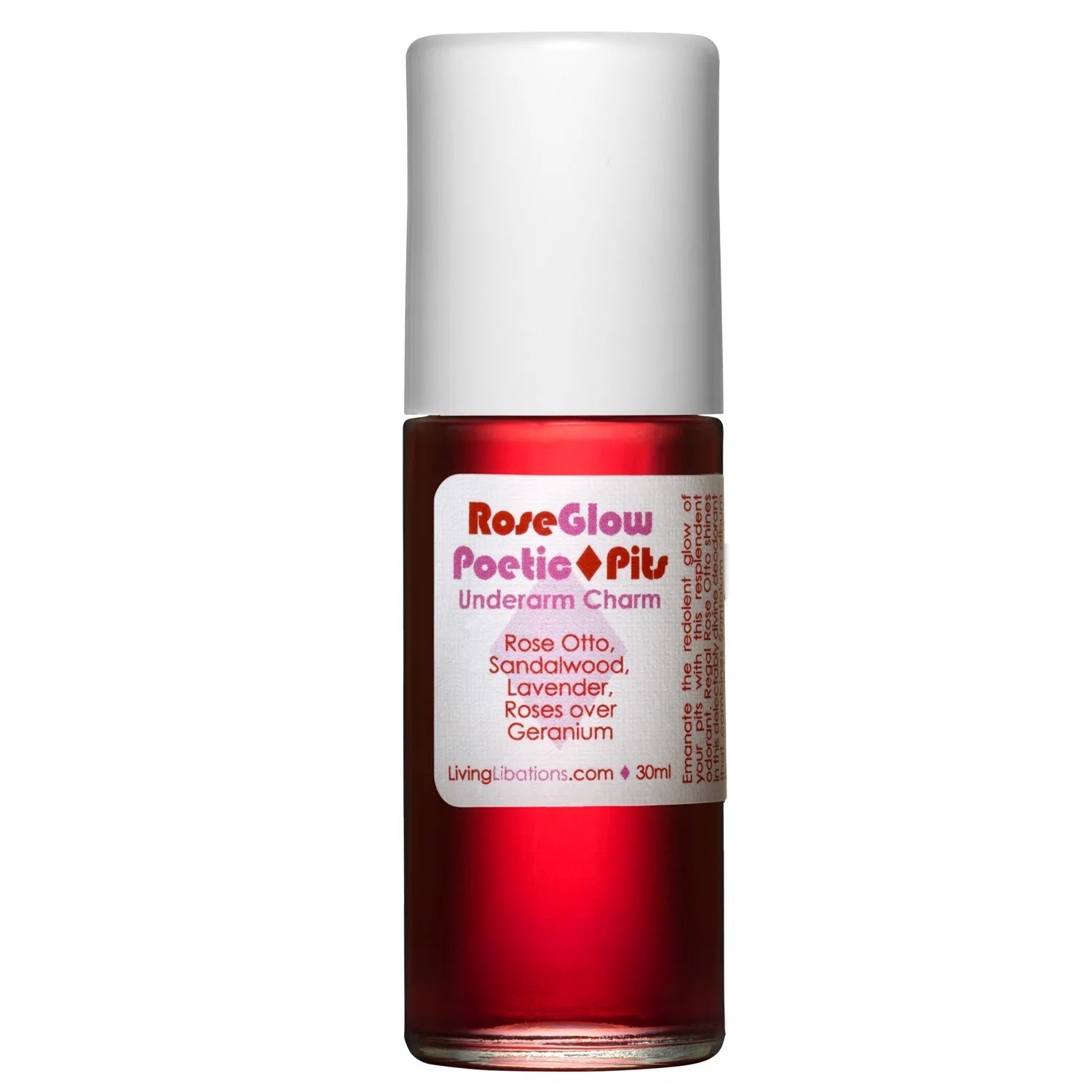 of Living Libations Rose Glow Poetic Pits 30ml