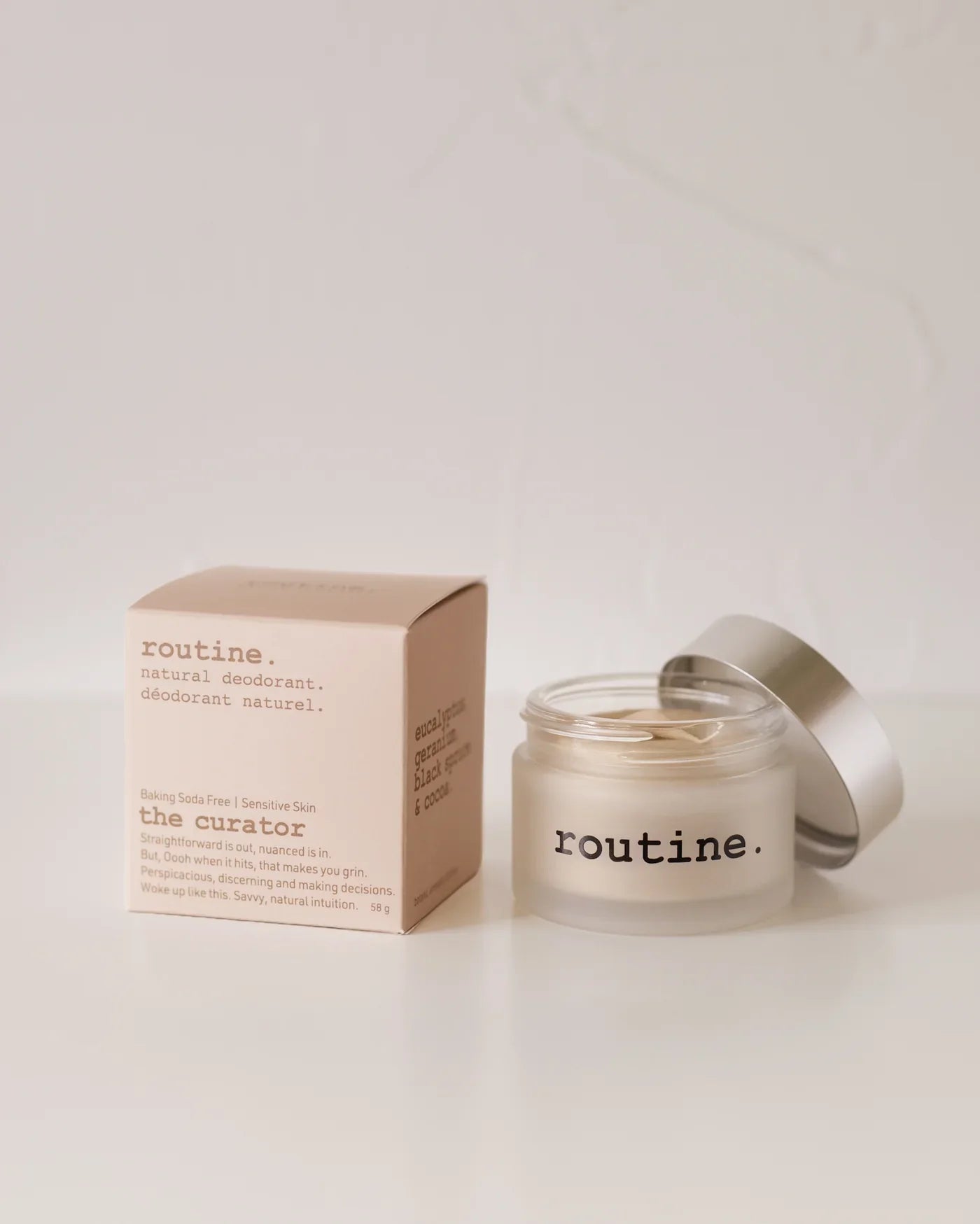 Routine | THE CURATOR Deodorant Cream – Baking Soda Free Formula