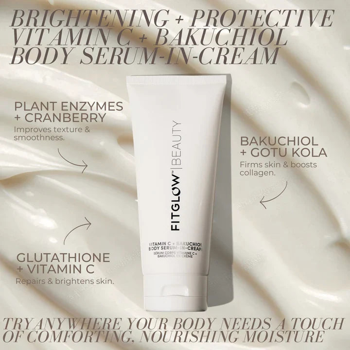 Fitglow Beauty | Vitamin C + Bakuchiol Body Serum-in-Cream
