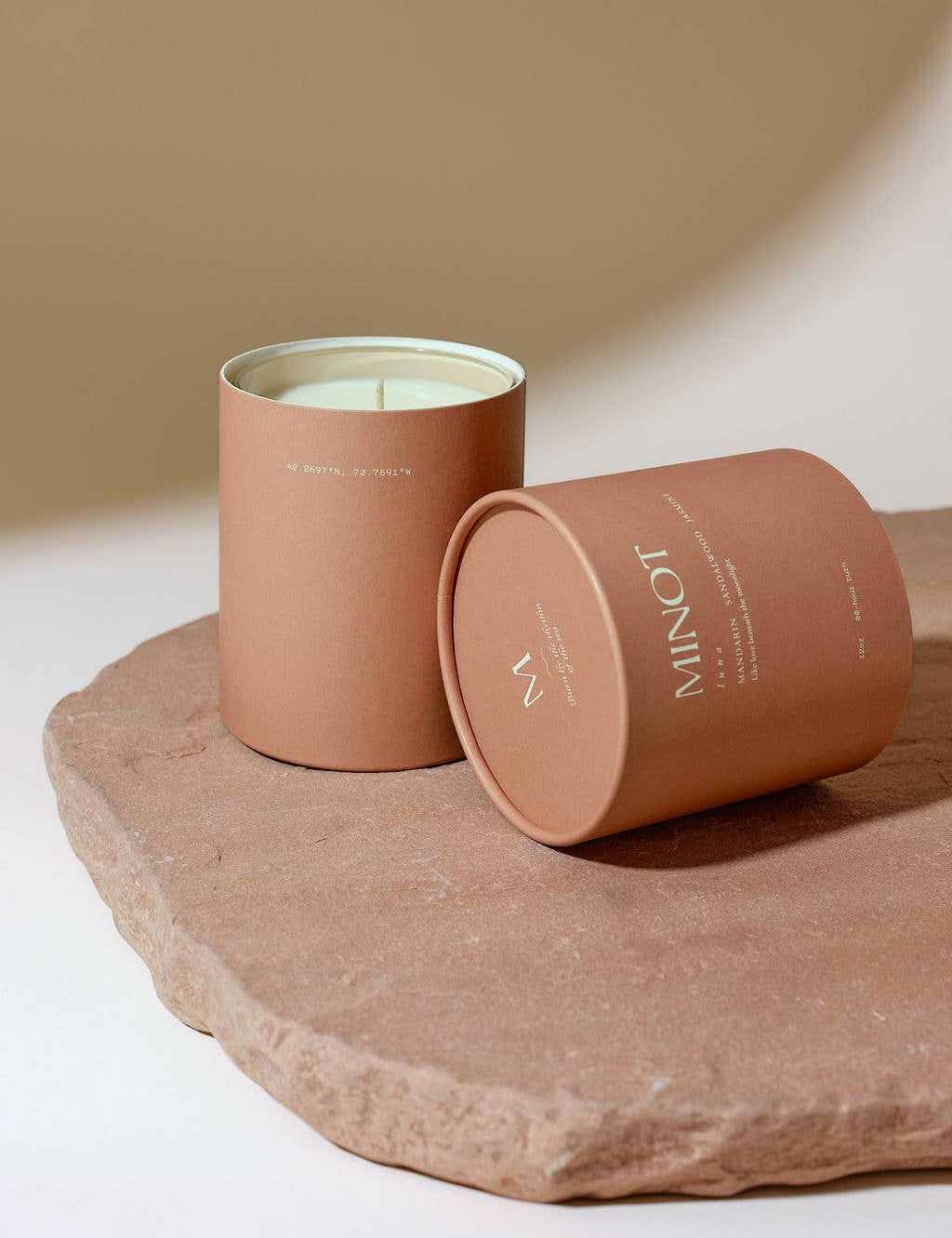 MINOT | Luna | Mandarin, Sandalwood + jasmine Luxury Non-toxic Soy Candle