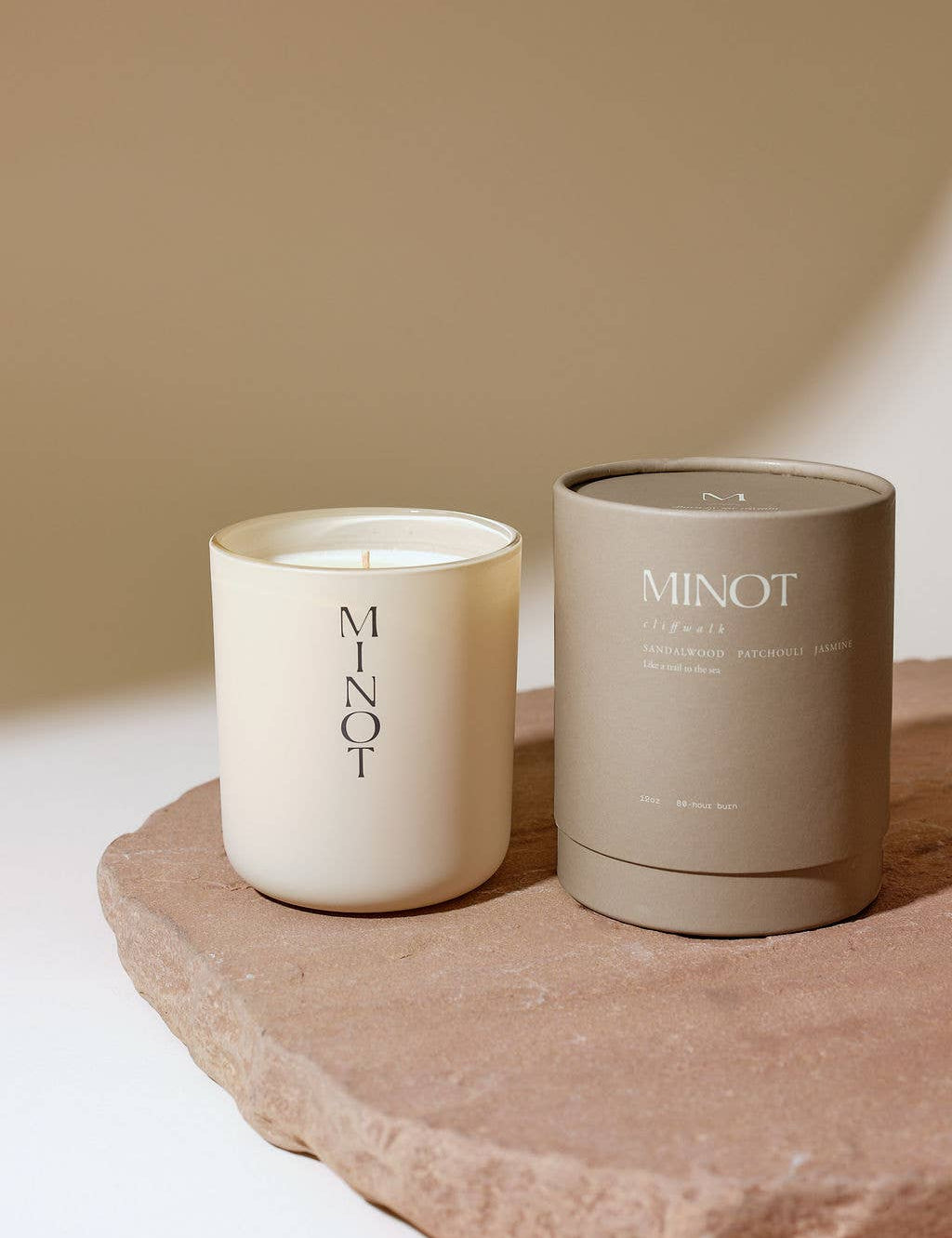 MINOT | Cliffwalk Candle - Sandalwood, Patchouli and Jasmine