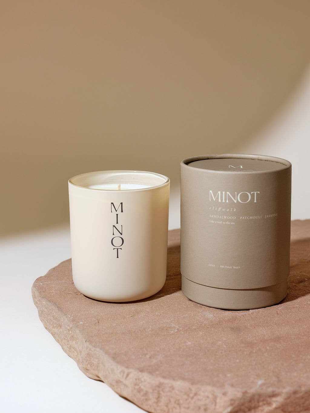 MINOT | Cliffwalk Candle - Sandalwood, Patchouli and Jasmine