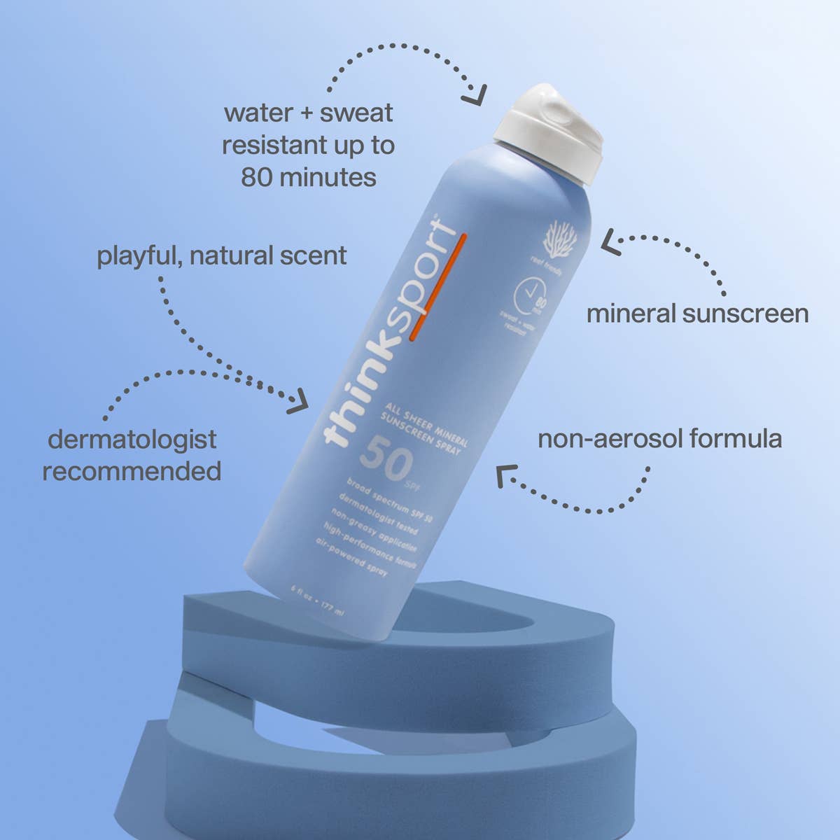 ThinkSun | ThinkSport SPF 50 All Sheer Mineral Sunscreen Spray