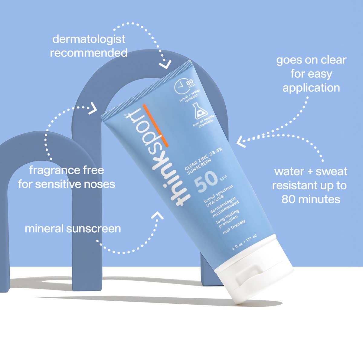 ThinkSun | ThinkSport SPF 50 Clear Zinc Sunscreen