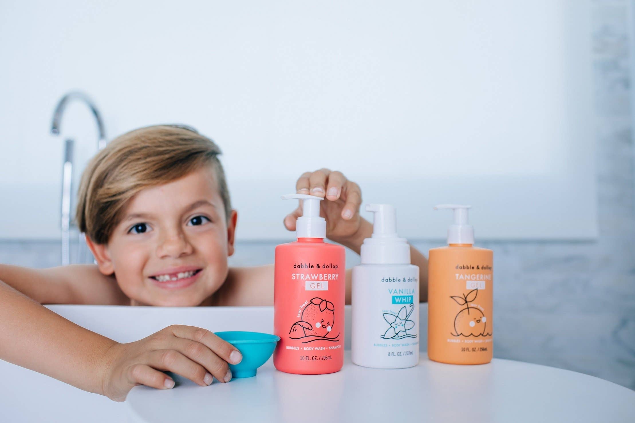 Dabble & Dollop | Strawberry Bubble Bath, Body Wash & Shampoo