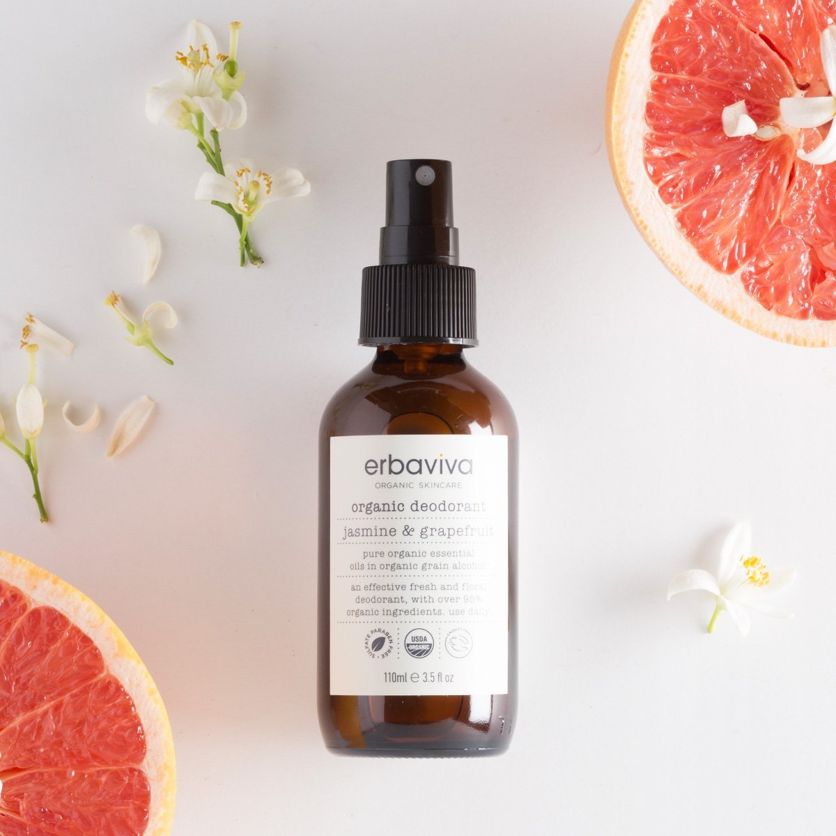 Erbaviva Jasmine Grapefruit Organic Deodorant