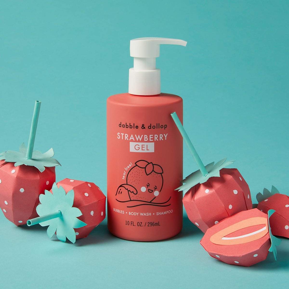 Dabble & Dollop | Strawberry Bubble Bath, Body Wash & Shampoo