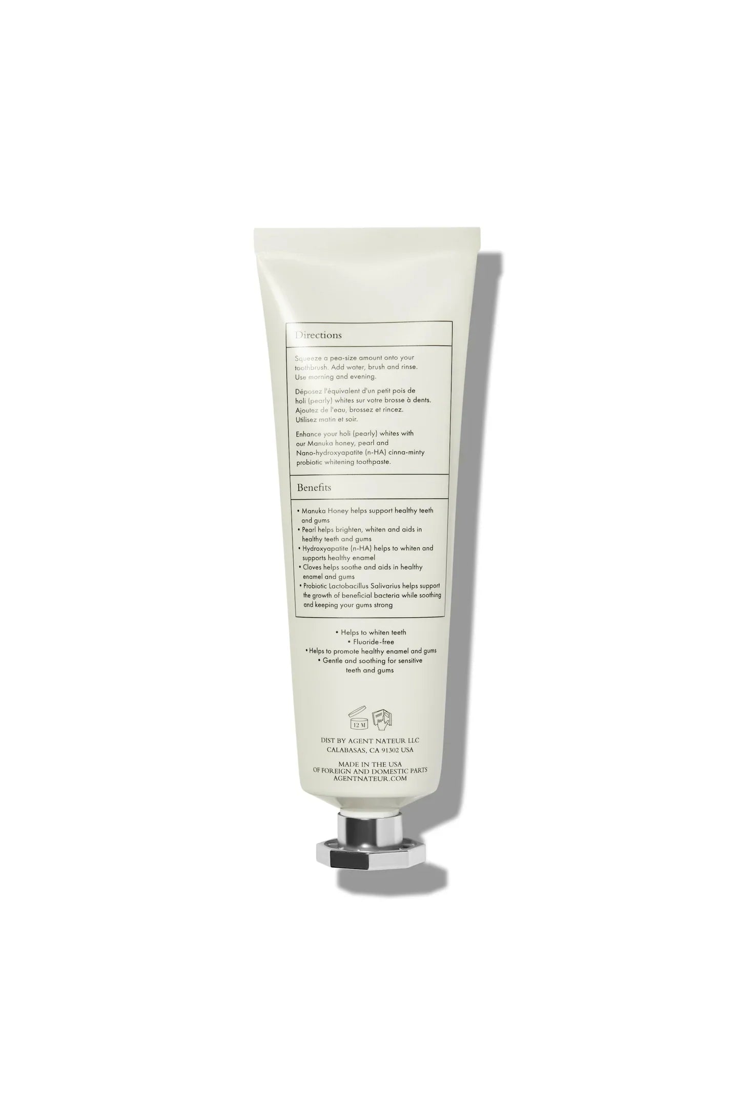 Agent Nateur | h o l i ( pearly ) whites probiotic whitening toothpaste