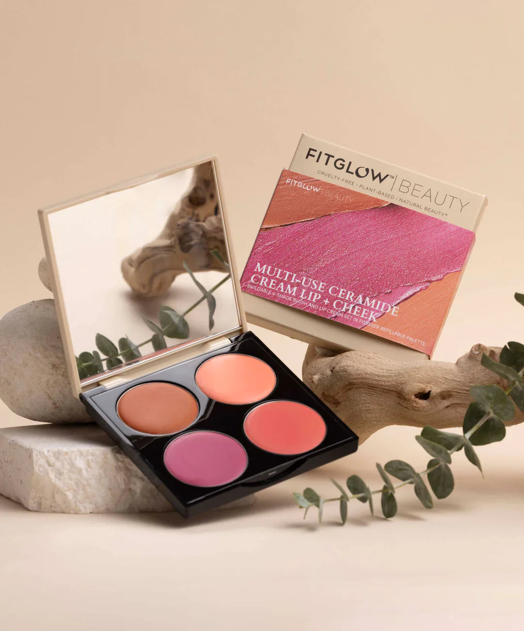 Fitglow Beauty | MULTI-USE CERAMIDE CREAM LIP + CHEEK PALETTEFitglow Beauty | MULTI-USE CERAMIDE CREAM LIP + CHEEK PALETTE Freshly Picked