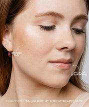Fitglow Beauty | MULTI-USE CERAMIDE CREAM LIP + CHEEK PALETTE Buffed Glow