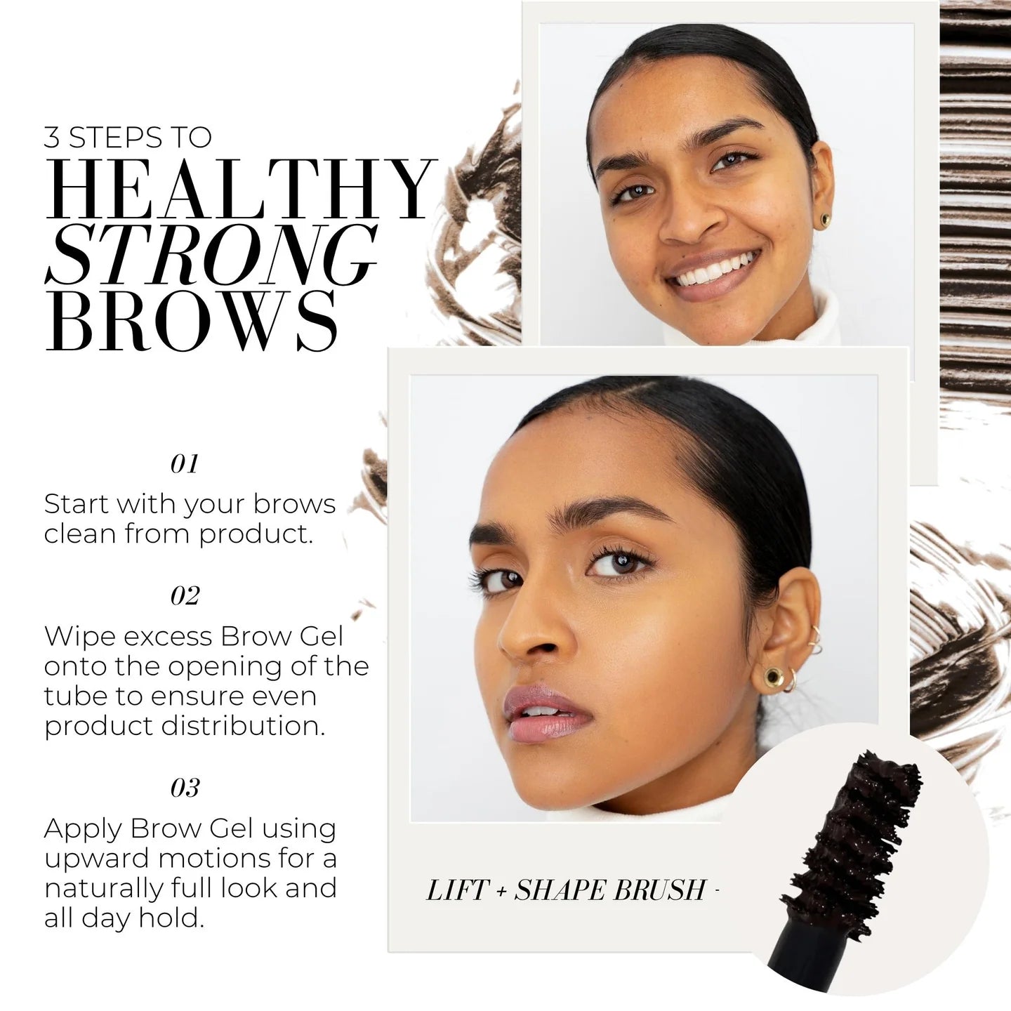 Fitglow Beauty | PLANT PROTEIN BROW GEL Dark Brown