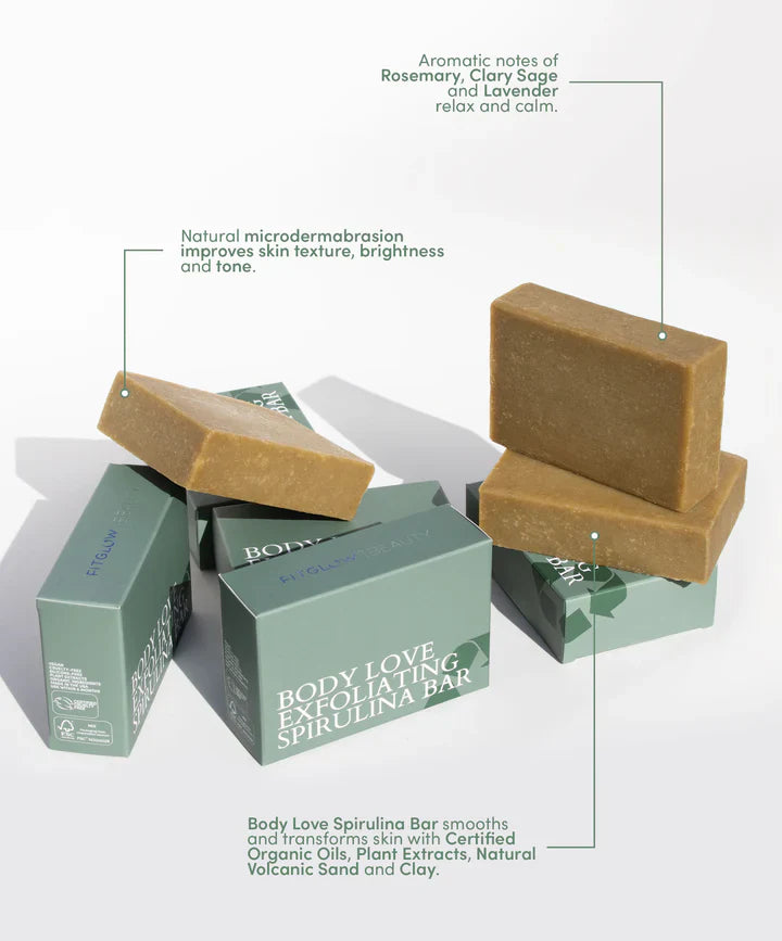 Fitglow Beauty | BODY LOVE Exfoliating Spirulina Soap Bar